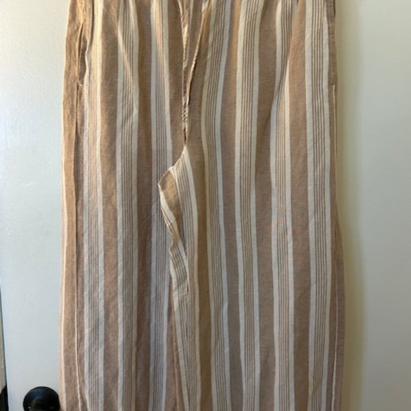 Madewell Linen Cropped Pants Neutral Medium - Picture 2 of 2